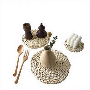 Natural Woven Handmade Eco-Friendly 5mm Water Hyacinth Bohemian <b>Table</b> <b>Mats</b> for Home Decor Premium Durable Reusable Made Vietnam - Product Image 2