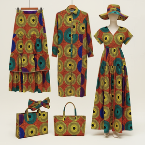 ZHAORUN Tissu africain imprimé garanti en coton ciré, 6 yards pour confection <span class=keywords><strong>de</strong></span> robes et vêtements - Product Image 6