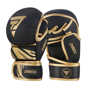 قفازات MMA للتدريب الاحترافي بوزن 12 أونصة و 7 أونصات من جلد البولي يوريثان للملاكمة وSparring - Product Image 2