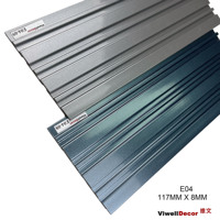 VIWELL Decor E04 117MM PS Panneau mural 3D Panneau mural décoratif d'intérieur Matériau plastique avec 100 types d'options de surface de couleur