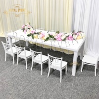 Tables et chaises populaires minimalistes en acier inoxydable pour enfants, idéales pour les baby showers et événements