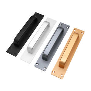 Huazhuosheng Aluminum Alloy Surface Mount Door Handle H--D02 Black Silver Gold Easy Installation For <b>Sliding</b> Wooden Barn Doors - Product Image 3