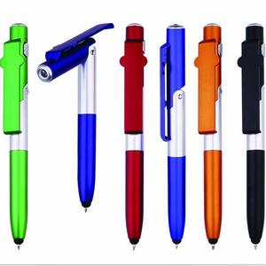 Stylo multifonctionnel 4 en 1 avec lumière LED, support de téléphone, stylet, stylo à bille, logo personnalisé, cadeau promotionnel d'entreprise - Product Image 5
