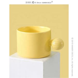Taza de cerámica de macarrón, Taza de cerámica con mango - Product Image 3