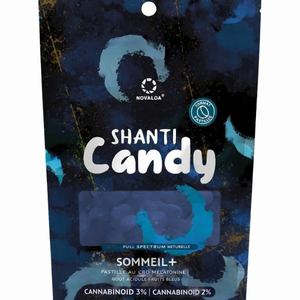 Bonbons durs Novaloa à l'extrait de chanvre, mélange CBN et mélatonine, sans sucre, 25g, en pot, qualité supérieure, naturel, France, pour le sommeil - Product Image 1