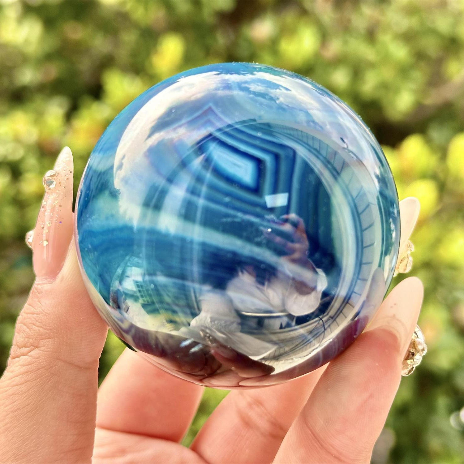 ลูกบอลอาเกตสีน้ำเงิน