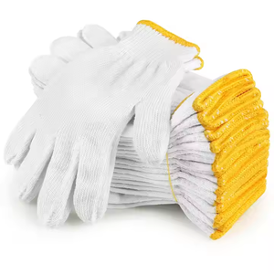 Guantes de trabajo de algodón blanco de seguridad para jardinería, guantes de trabajo de punto de calibre 10 de <span class=keywords><strong>35g</strong></span>, baratos para hombres y mujeres - Product Image 1