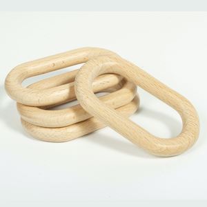 Venta caliente hogar Boho haya madera cadena enlace decoración para decoración nórdica sala de estar - Product Image 6