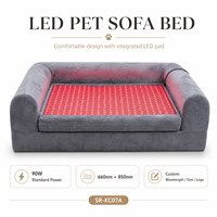 Canapé-lit pour animaux de compagnie avec thérapie par lumière rouge pour chiens, soulagement de la douleur, 660nm 850nm, contrôleur filaire, fournisseur OEM ODM, marque privée pour usage domestique et commercial