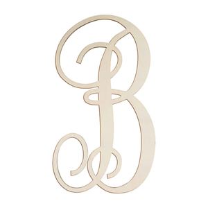 Décoration murale DIY à suspendre à la porte, lettres en bois pour calligraphie, monogramme, décoration d'anniversaire, de mariage, alphabet - Product Image 1