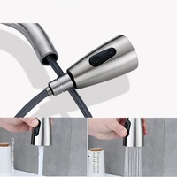 Robinet de cuisine en acier inoxydable 304 avec cartouche céramique, monotrou, extractible télescopique, eau froide et chaude, vente en gros usine