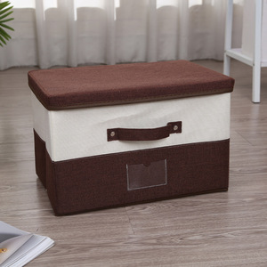 Bán buôn tùy chỉnh thời trang công suất lớn Cotton Linen hộp lưu trữ có thể gập lại đa chức năng quần áo đồ chơi tổ chức hộp - Product Image 6