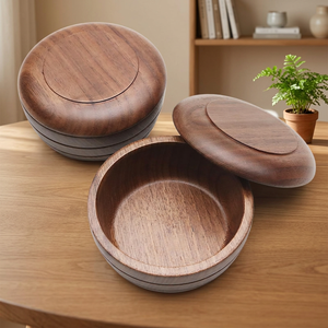 Conteneur à savon à raser moussant en bois de palissandre indien fait main et personnalisé avec couvercle, marquage personnalisé pour usage en salon de coiffure/salon de beauté, haute qualité - Product Image 2
