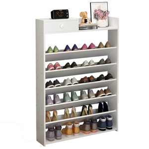 Wooden Shoe Rack Shelf Rack Modern Shoe Storage Rack For Entrance Portable Storage Shelf Cabinet