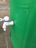 Réservoir d'eau pliable de 250 litres, baril de pluie, bâche en PVC