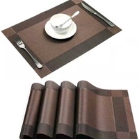 Napperons en PVC 45x30cm, imperméables et résistants à l'huile, pour une présentation élégante de la table, pour le dîner, le déjeuner, le café, lavables, durables, napperons