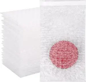 Discount Stock Disposable Plastic Size 4*6 inches 120pcs Bubble Self-adhesive Bags for Transport Protection Fragile Items
