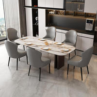 Chaise de salle à manger moderne en cuir souple, design simple, mobilier de restaurant et d'hôtel en gros à vendre