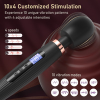 Masturbateur électrique transfrontalier avec écran LCD, 10 fréquences de vibration puissantes, moteur extra-fort, 85 dB, jouet sexuel, bâton AV électrique