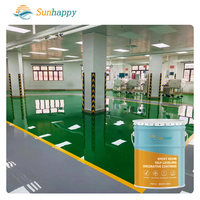 Application liquide de peinture de sol en résine époxy auto-nivelante claire solide élevée pour le revêtement de résine époxy en béton d'intérieur de brosse