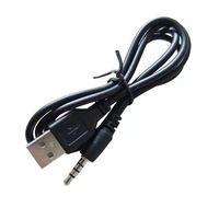 Prise jack mâle 2.5mm 4 pôles vers câble de charge audio auxiliaire USB 2.0 mâle