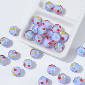 Creative Colorful Spot Star Round Beads Charm Glass Loose Beaded for DIY Bracelet <strong>Jewelry</strong> Accessories <strong>Supplies</strong> - Product Image 6