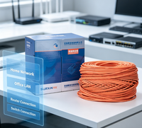 Meilleur prix Câble réseau LAN Cat6 23AWG 0,56 mm en cuivre pur, marque OEM, FTP STP 4 paires, rouleau de 305 m (1000 pi)