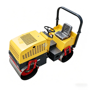 Mini-compacteur vibrant à bas prix, compacteur de construction routière à tambour simple et double - Product Image 1