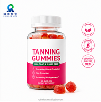 Gummies naturelles de beauté au soleil à la vitamine D3 pour adultes, formule personnalisée OEM, supplément fruité à croquer, commande en gros directe usine