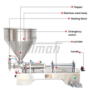 Trémie semi-automatique pour machine de remplissage et de scellage avec buse en plastique, pour boissons, cosmétiques et pâtes de tomate épaisses - Product Image 3