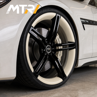 Velg Roda MTRI Drift Pulse Star Design Gloss Black Ivory Lip Split Mesh Forged 24 Inch, Sampel Gratis
