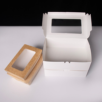 Boîte à sushi en kraft avec logo personnalisé, boîte à sushi rectangulaire à fenêtre transparente, emballage alimentaire pour la restauration en gros OEM