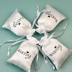 Pochette en satin personnalisée avec cordon de serrage, conteneur souple pour cadeaux de mariage, bijoux, cadeaux de Noël, rangement - Product Image 5