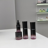 Ensemble de soins de la peau avec pot hydratant éclaircissant en PETG, emballage 30ml 100ml, lotions, crèmes, huiles essentielles, sérums OEM PET