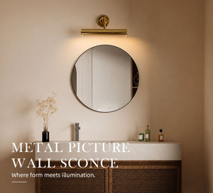 Applique murale moderne en chrome, forme cylindrique, source lumineuse LED 2700K blanc chaud, à fixer au mur pour la décoration de salle de bain - Product Image 5