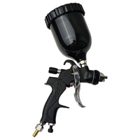 Pistol Semprot Cat HVLP Hitam 1.4mm Nozzle Gravity Feed untuk Otomotif Pistol Semprot Cat Profesional