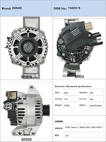 Alternateur de voiture TG9C013 pour Ford Fiesta 1.3 Baja 2001 à 2008, Ford Fiesta 1.3 A9JA A9JB 2001 à 2008