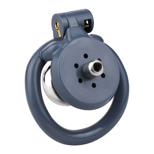 FRRK Cage de chasteté pour pénis urétral masculin Cage à bite <span class=keywords><strong>3D</strong></span> Mari Fidélité Couple <span class=keywords><strong>Jeux</strong></span> de sexe Jouets pour adultes Mini ceinture de chasteté plate en plastique - Product Image 4