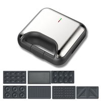 Aifa Appareil détachable pour omelettes, mini-beignets, cupcakes, sandwichs grillés au micro-ondes et gaufres en forme de cœur pour le petit-déjeuner