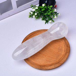Dildo in Cristallo Naturale a Forma di Pene, Bacchetta per Massaggio Sexy e Curativo, Bastoncino per Punti di Massaggio Reiki per Rilassamento e Bilanciamento dei Chakra - Product Image 1