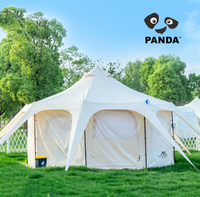 Camping extérieur coton maison Yourte 8 personnes ronde indienne luxe yourte cirque octogonale imperméable camp Grande tente familiale