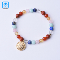 Inspire bijoux chakra quartz rose cornaline citrine pierre de lune perlée bracelet de protection guérison cristal énergie yoga bracelet