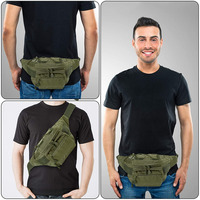 Sac de taille tactique EDC, sac banane imperméable, poche de ceinture Molle pour l'extérieur