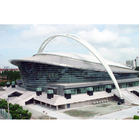 Structure de toit en acier préfabriqué pour stade et bâtiment de sport à grande portée, personnalisable