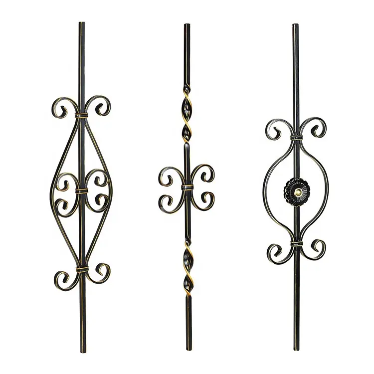 Wrought Iron Outdoor Stair Rail Design/unique design high quality iron stairs, fine wrought iron stairs railing&baluster