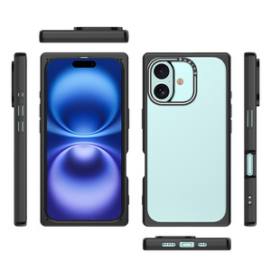 Mode <span class=keywords><strong>carré</strong></span> lentille cadre gouttes d'huile antichoc noir cadre TPU clair acrylique étuis téléphone pour <span class=keywords><strong>iPhone</strong></span> 17 16 15 14 13 12 <span class=keywords><strong>11</strong></span> étui - Product Image 6