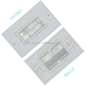 US Type 1 Gang Low Voltage Wall Plate Cable Passthrough Recessed Cable Access Wall Plate