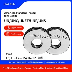Amerikan Standart Hassasiyetli Diş Halkası Ölçüsü Geçmeli/Geçmeyen 2A 7/16 1/2 9/16-14-16-18-20-24-28-32 - Product Image 5