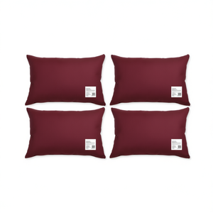 Coussins de chaise d'extérieur en tissu Oxford rouge vin, 4 pièces, 15.7x15.7x2.8 pouces, résistants à l'eau, amovibles et lavables pour meubles d'extérieur - Product Image 1