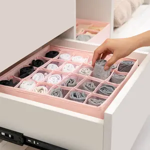 Ящик-органайзер для хранения носков, нижнего белья, разделитель на 24 ячейки, складной шкаф, шкаф, органайзер, коробки для хранения
